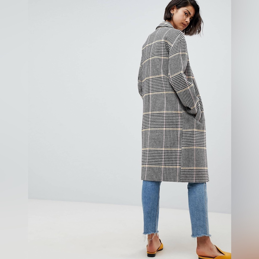 ASOS checkered peacoat - Picture 3 of 6